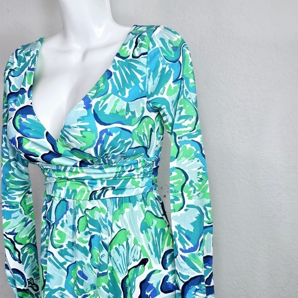 Lilly Pulitzer Fleur Dress Agate Lazy River - Picture 4 of 8